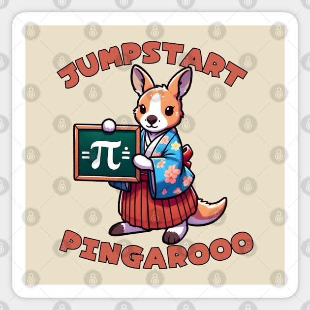 Pi day kangaroo Sticker by Japanese Fever